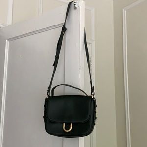 Green Crossbody Purse w/ Gold Accents